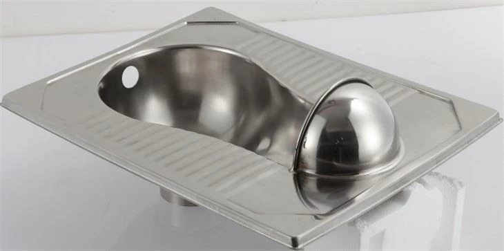 Stainless Steel Squat Pan Toilet With Front Damper Stainless Steel Squat Pan Toilet With Front Damper