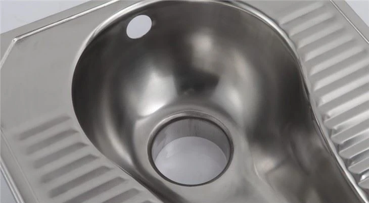 Stainless Steel Squat Pan Toilet With Front Damper Stainless Steel Squat Pan Toilet With Front Damper