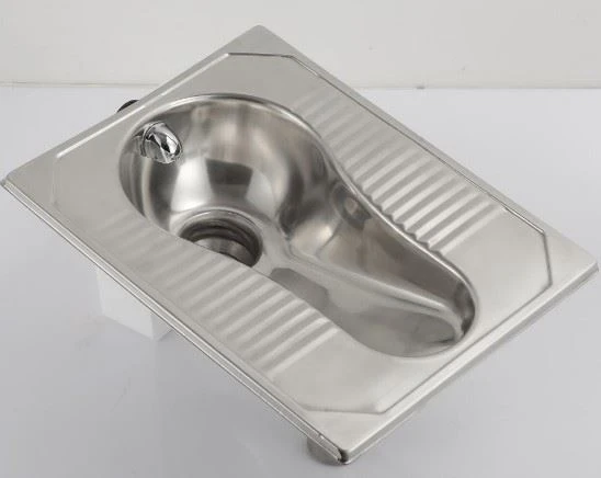 Stainless Steel Squat Pan Toilet With S Pipe