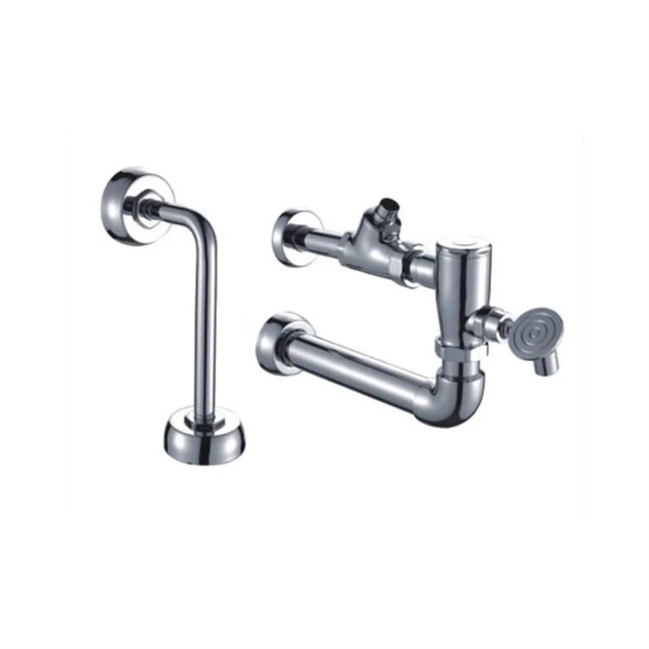 Pedal Selvlukkende-messingforkrommet urinal spyleventil