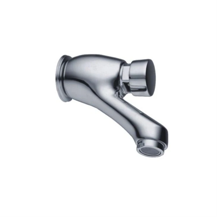 Touch Press Auto Self Closing Bathroom Wall Mounted Tap